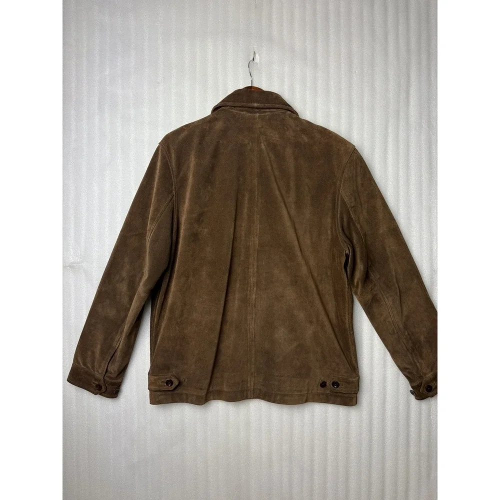 Vintage Banana Republic Suede Leather Jacket Men's M  Full Zip Adjustable Waist